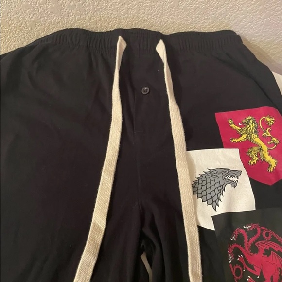 Game Of Thrones Men's Size Small Black Pajama Lounge Pants With Pockets HBO - Picture 2 of 5